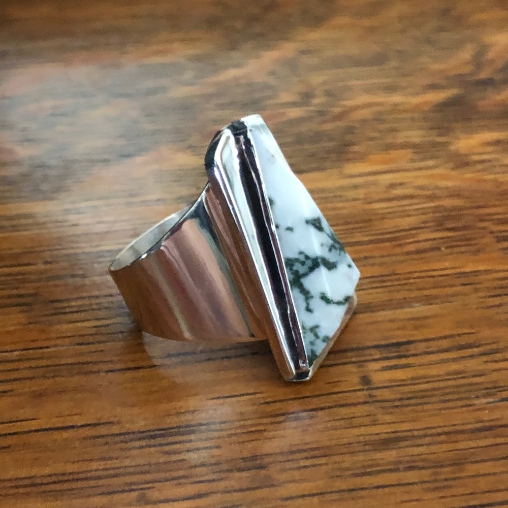 $74 Jay King Estate Ring Sterling Silver Marked DRT China 925 Size 9 & 1/2 - Picture 6 of 10